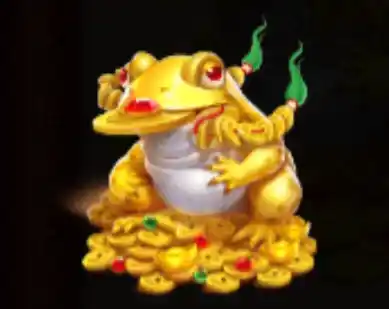Sapo Dourado Sobre uma Pilha de Moedas